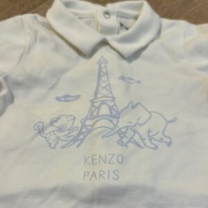 Kenzo White and Light Blue Kids Footie